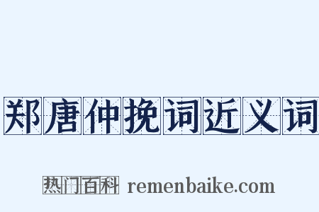郑唐仲挽词近义词是什么意思的图片